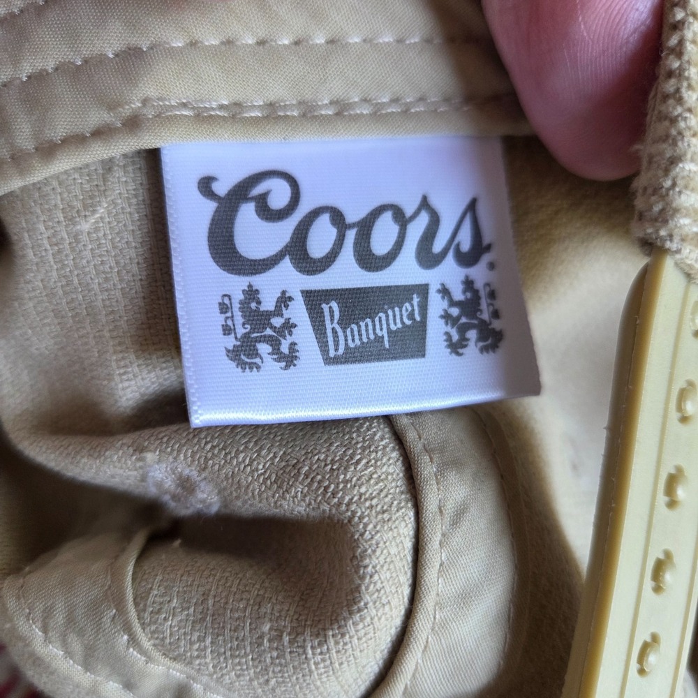 Coors Beer Corduroy Hat Cap Tan Snapback Golden Colorado Banquet Rockies - Picture 7 of 9